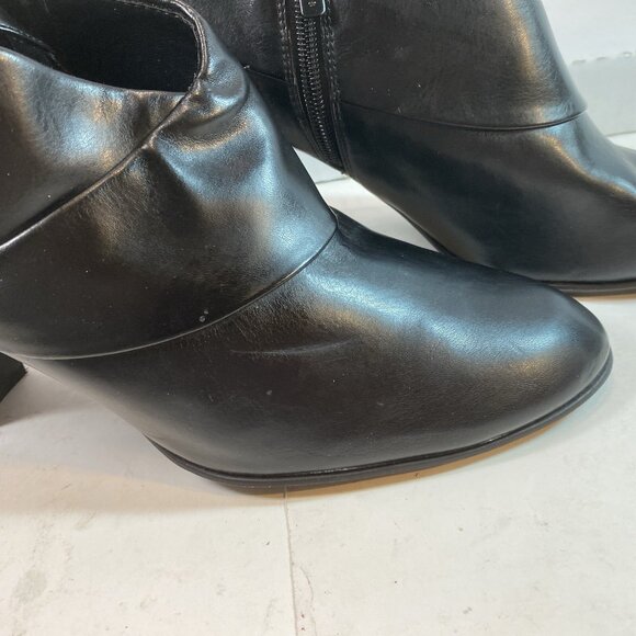 Dockers Zippered Faux Leather Block Heel Ankle Boots 11M - Picture 3 of 13